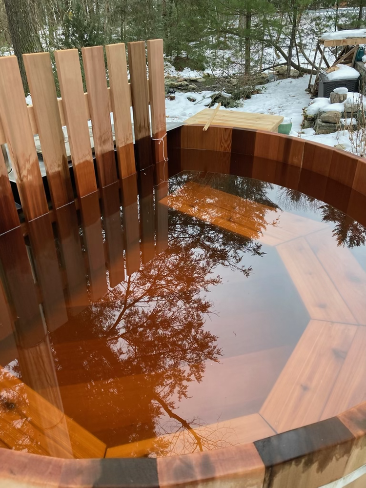 Cedar hot tub in the Hudson Valley